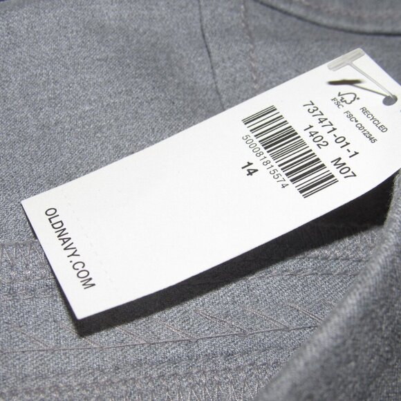 OLD NAVY High Rise Pixie Secret Smooth Pockets Gray Pants Size 14 - Picture 6 of 6